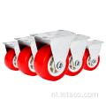 2.5 inch Light Duty Red PVC Rigide Casters
